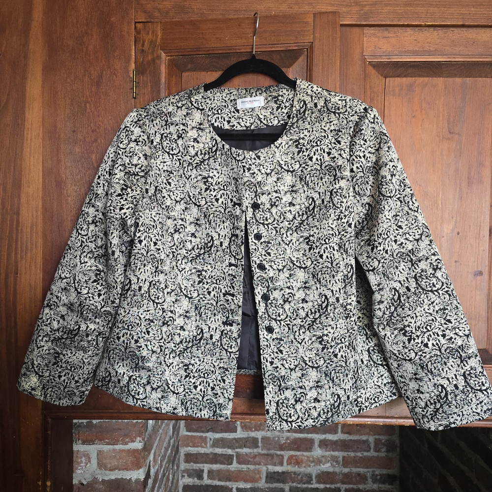 Isaac Mizrahi for Target Black, White, Metallic Jacket - XL